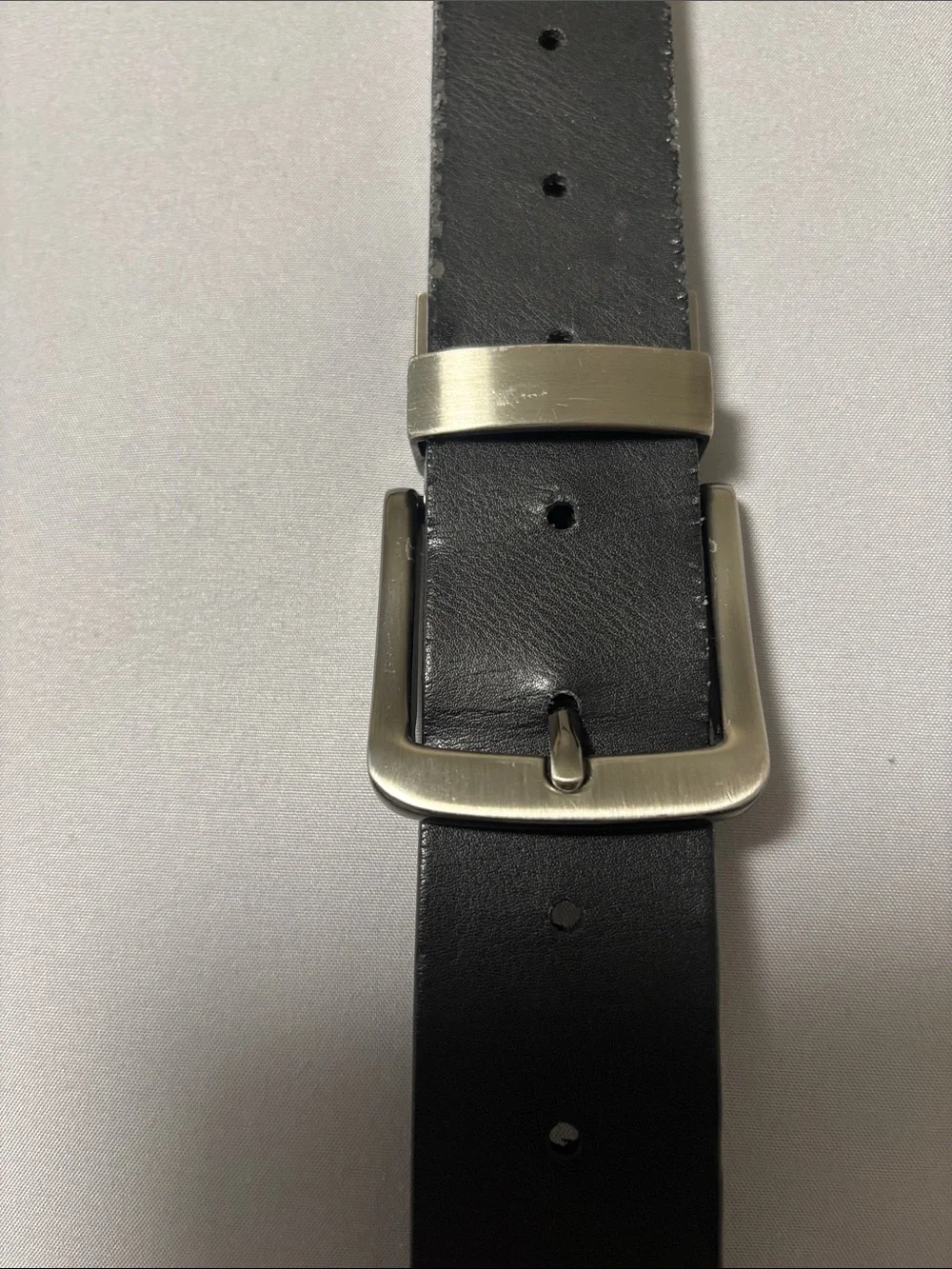 Classic Black Leather Men's Belt - Dickies Reversible Black and Brown Size 38